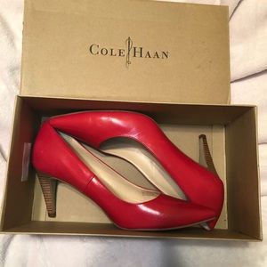 Cole Haan red-orange heels
